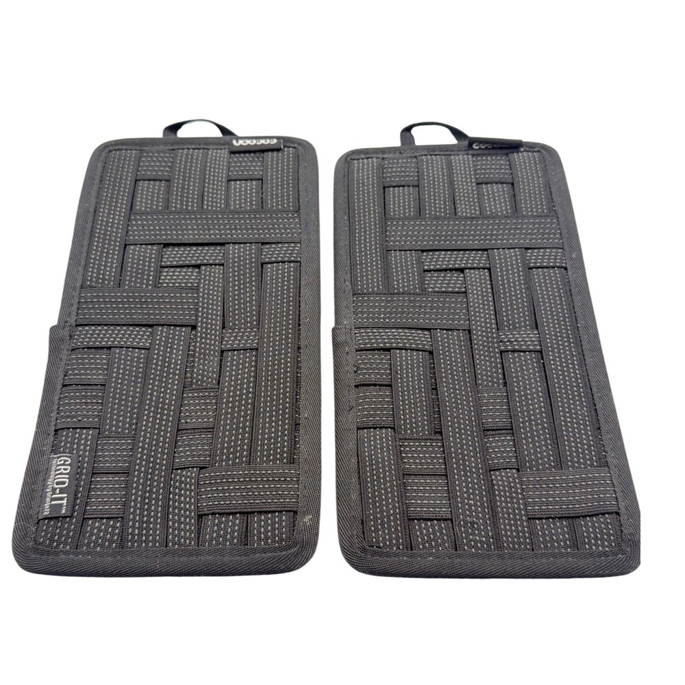 Cocoon GRID-IT Tech Organizer Set 2 Black Elastic Strap Cable Management Travel